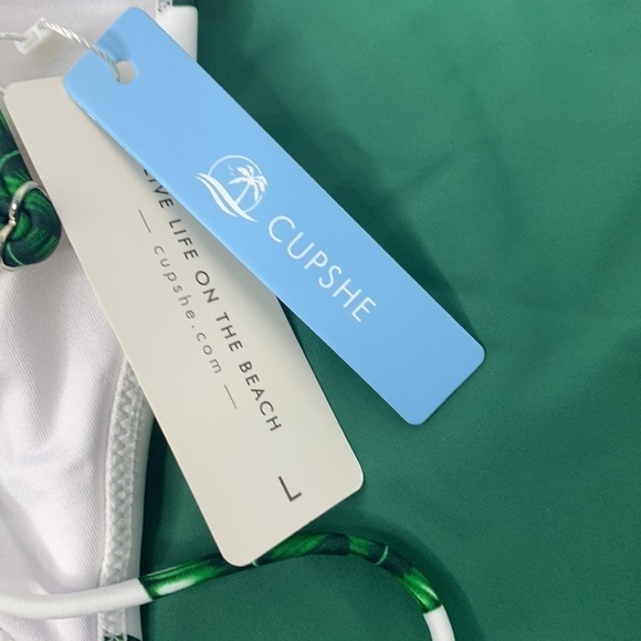 Banana Leaf Twist-Front One Piece Swimsuit - Picture 3 of 11